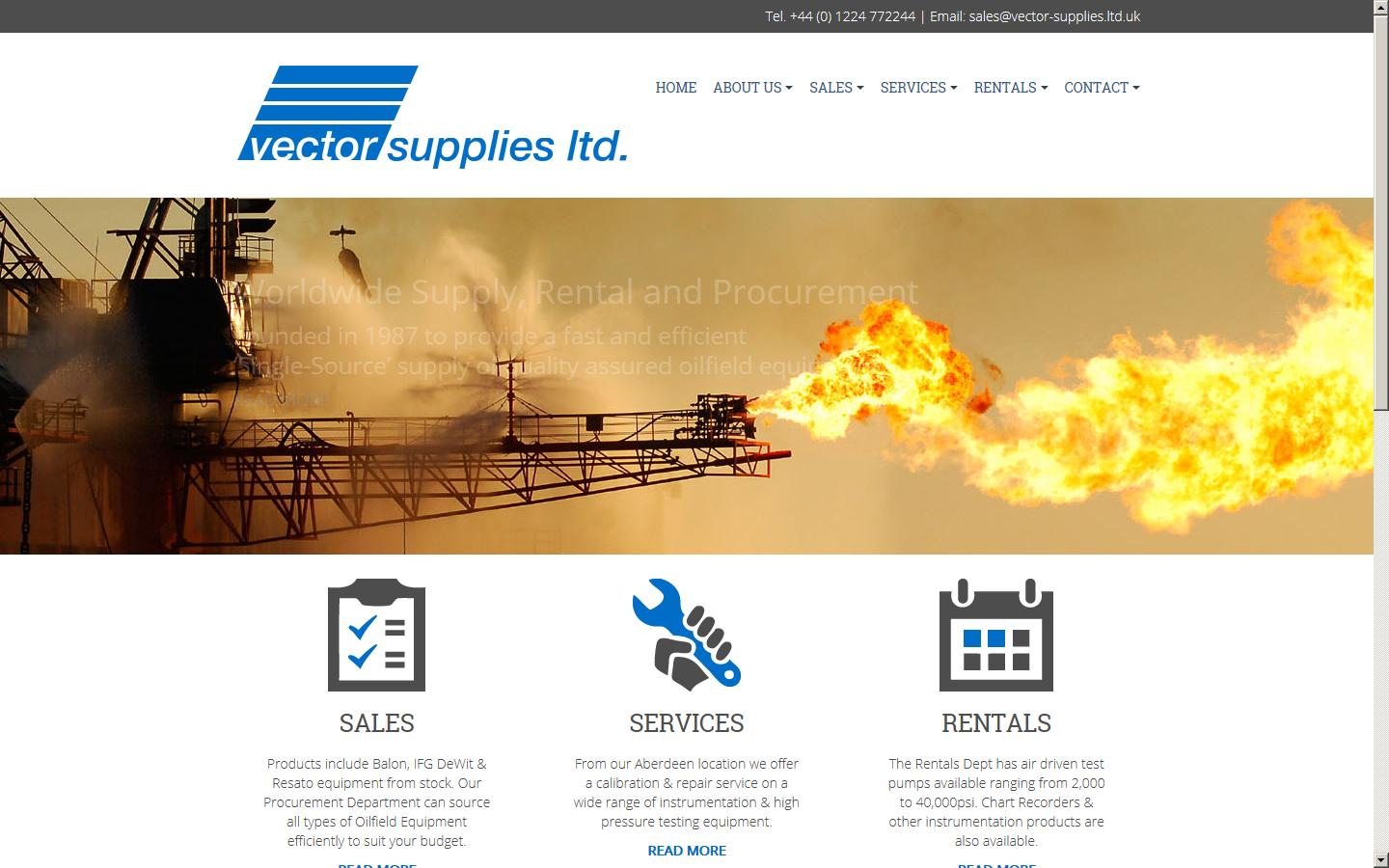 Vector Supplies Ltd Website
