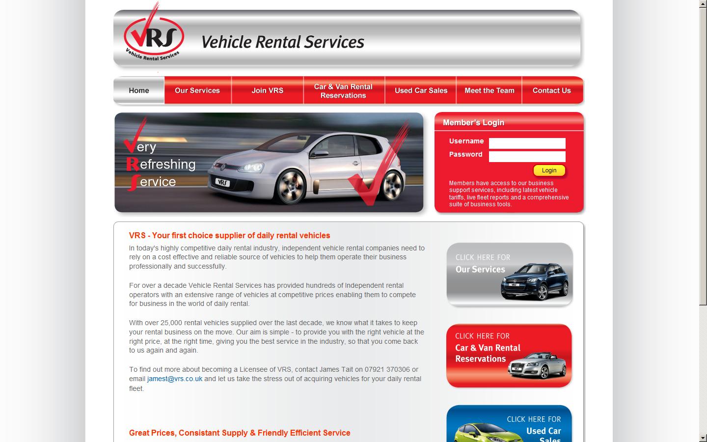 Vehicle Rental Services - Beaconsfield Website