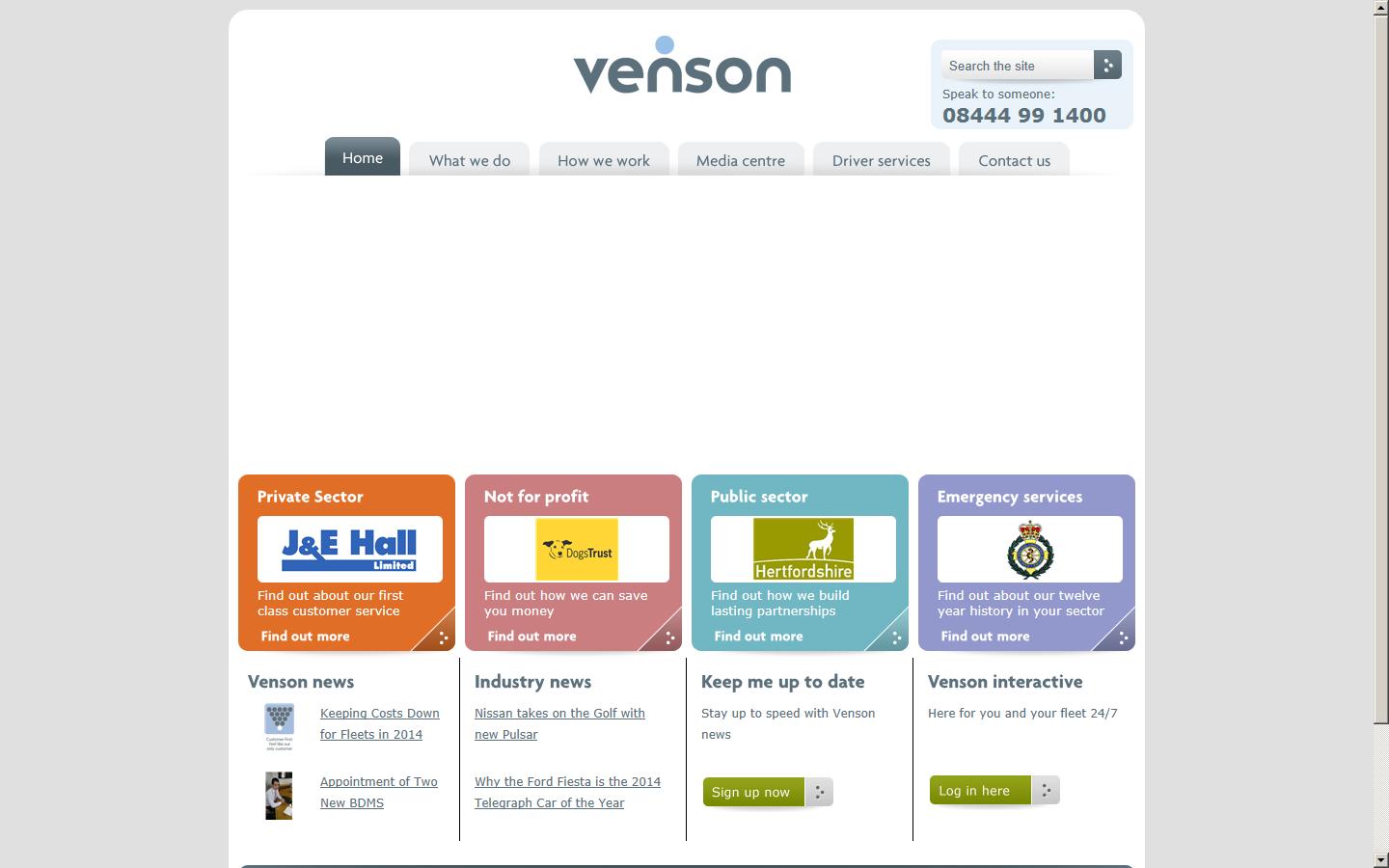 Venson Automotive Solutions Ltd Website
