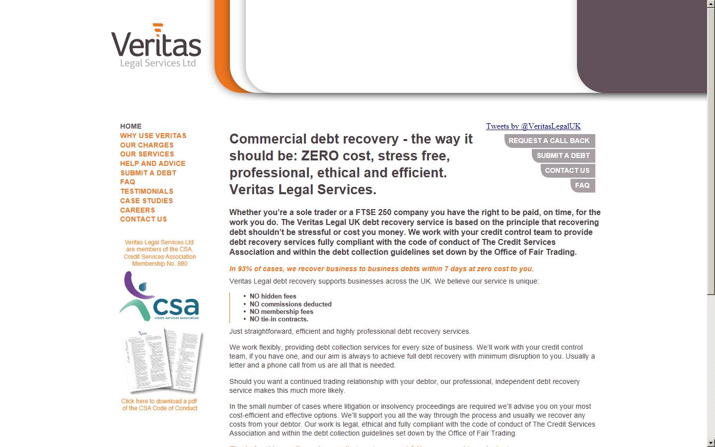 Veritas Legal Services Ltd Website