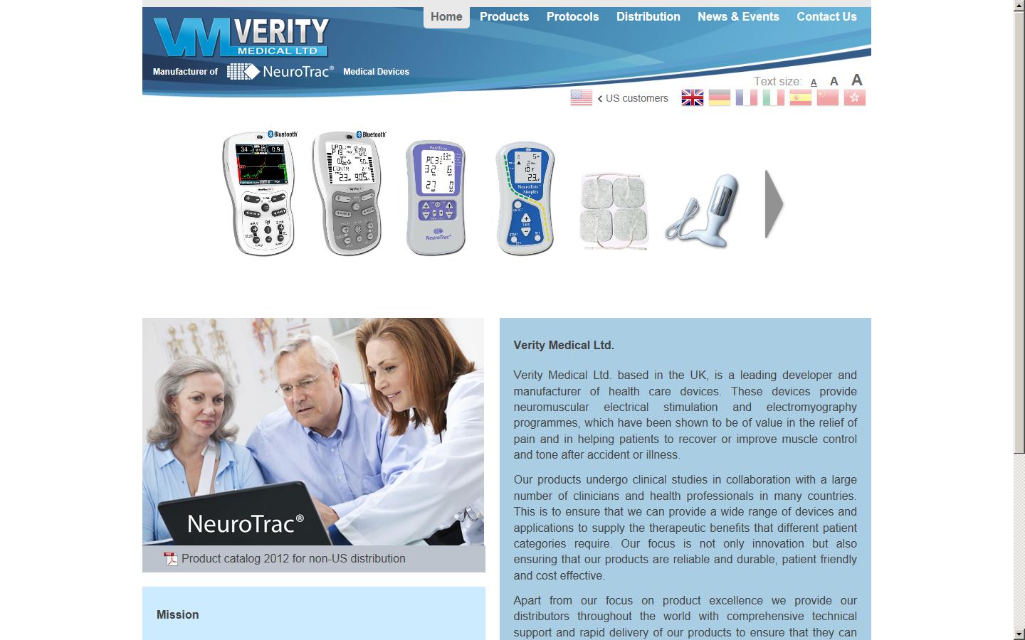 Verity Medical Ltd Website