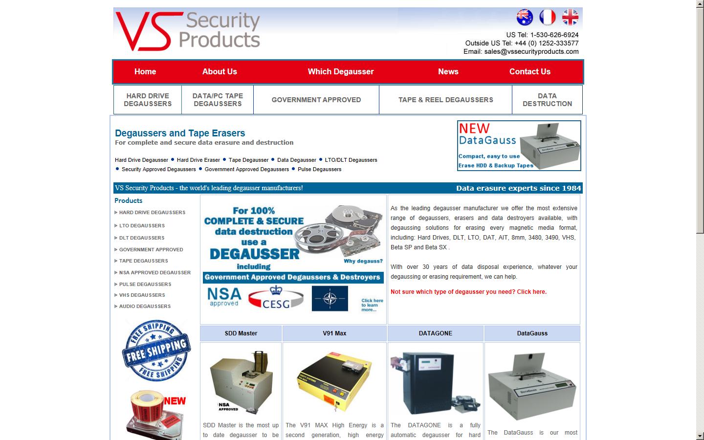 VS Security Products Ltd. Website