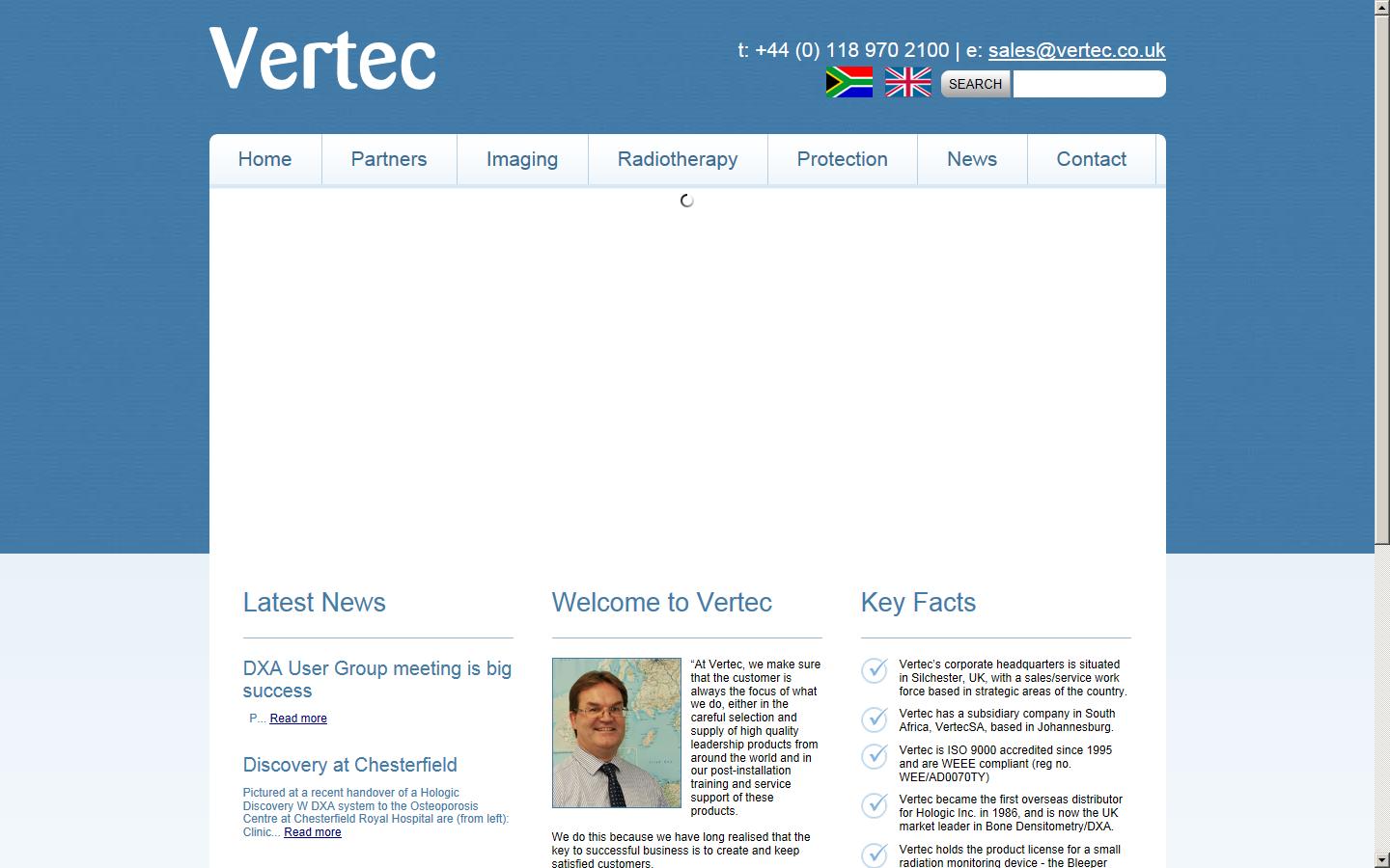 Vertec Scientific Ltd  Website
