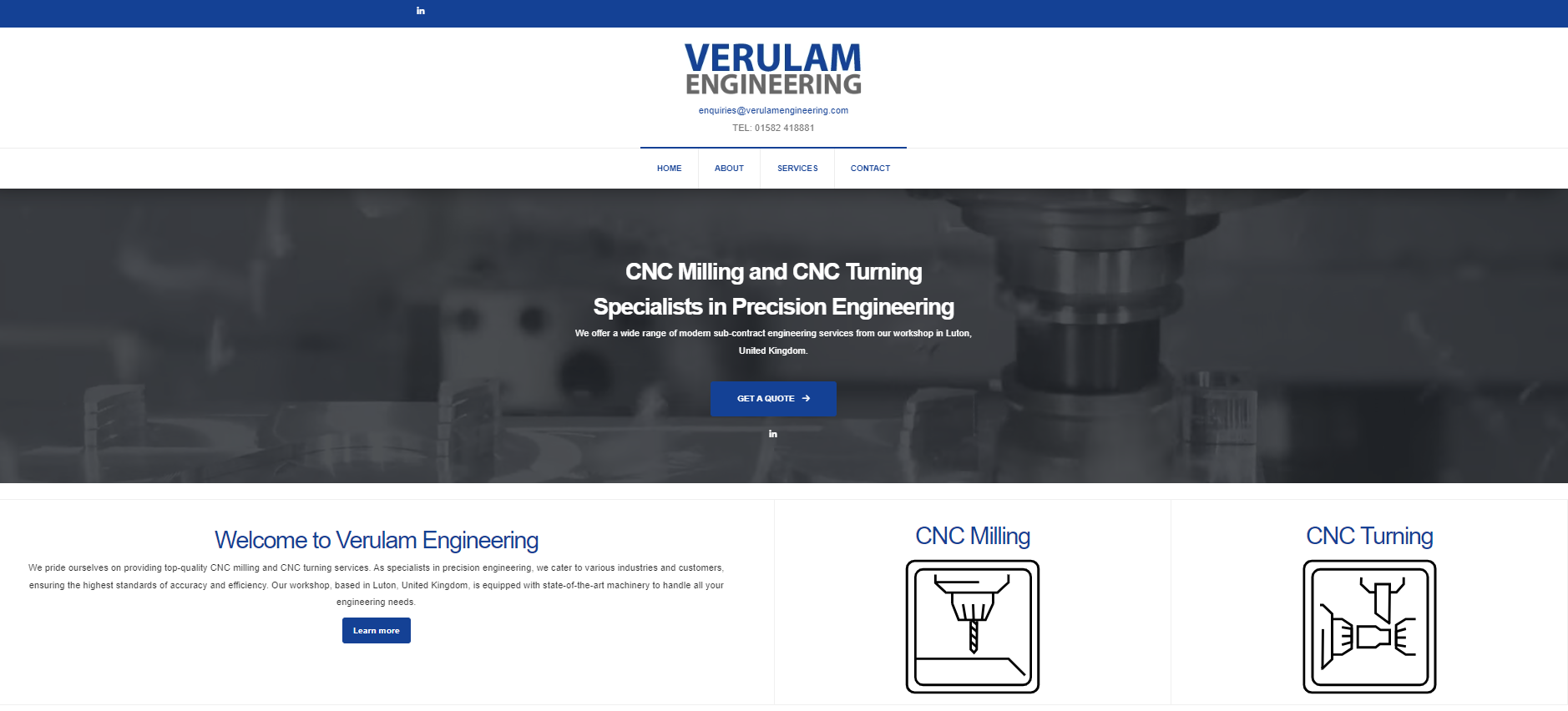 Verulam Engineering Limited Website