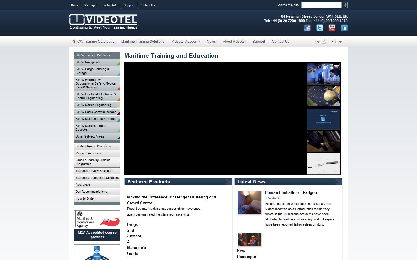 Videotel Marine International  Website