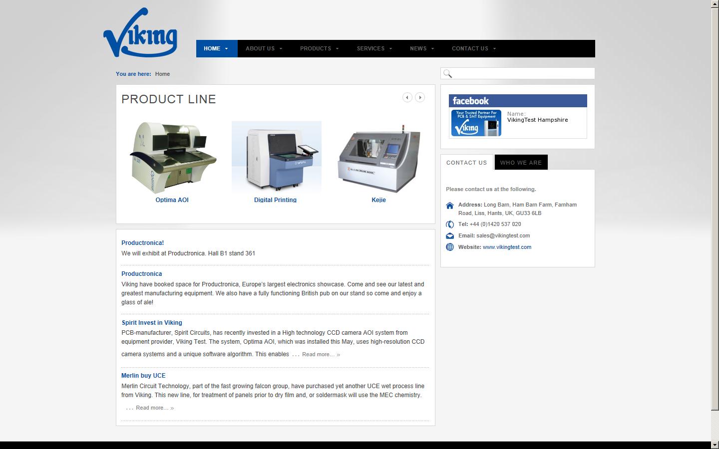 Viking Test Ltd  Website