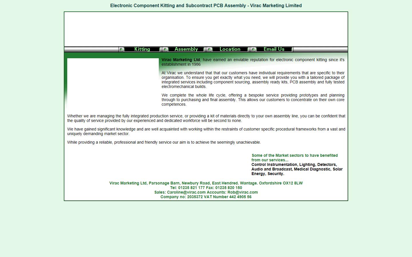 Virac Marketing Ltd Website