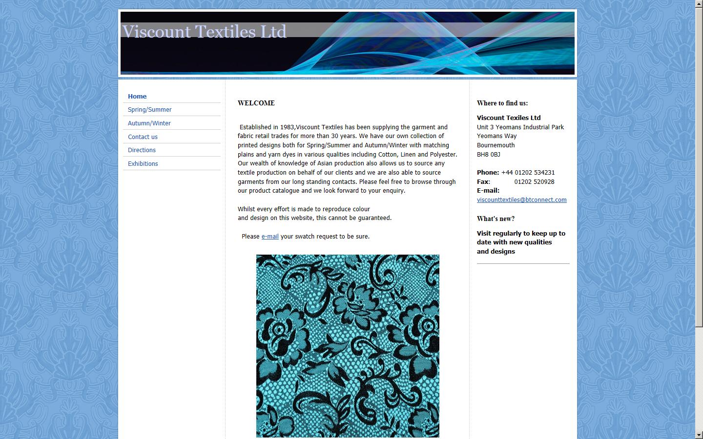 Viscount Textiles Ltd Website