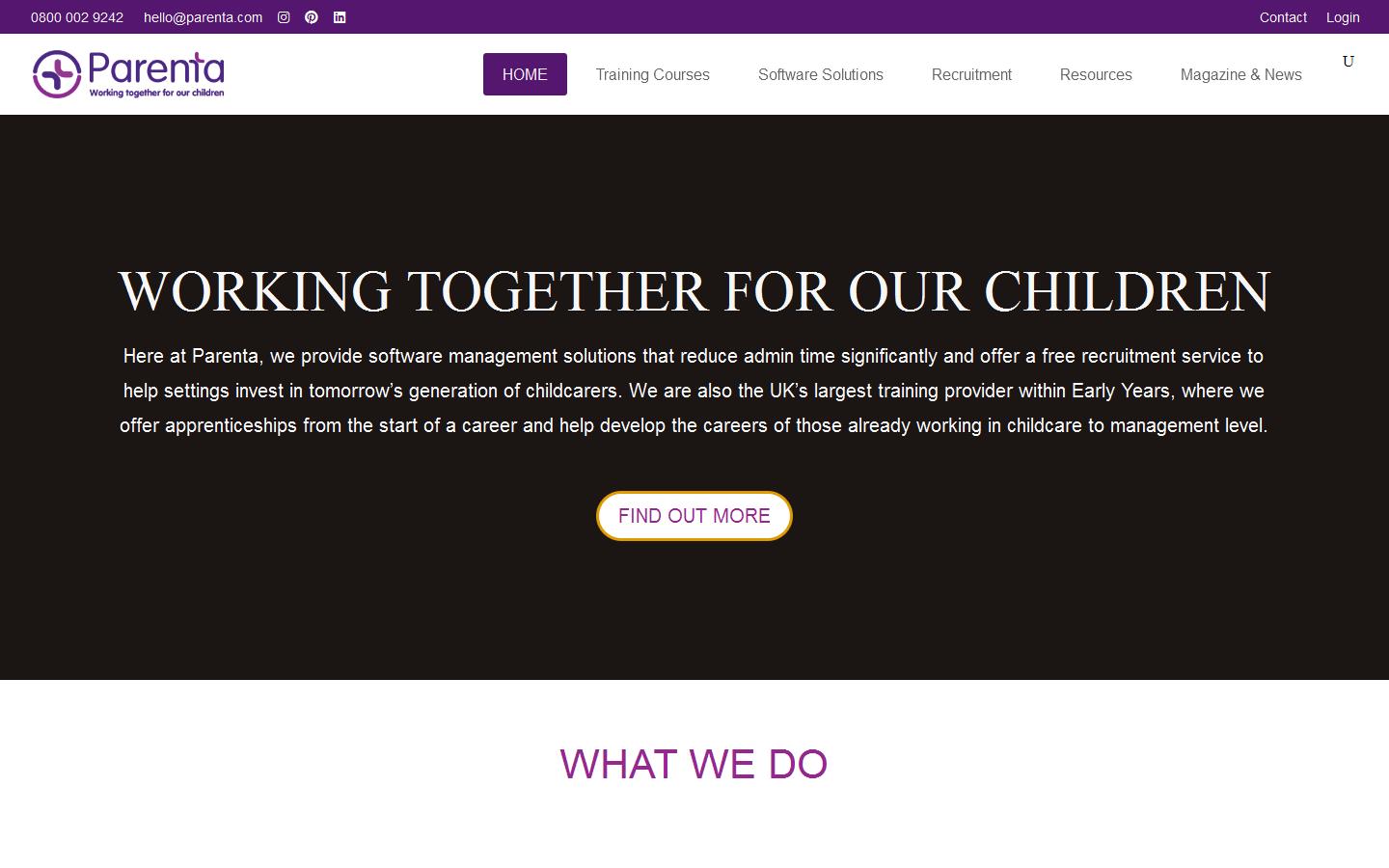 Parenta Group of Companies Website