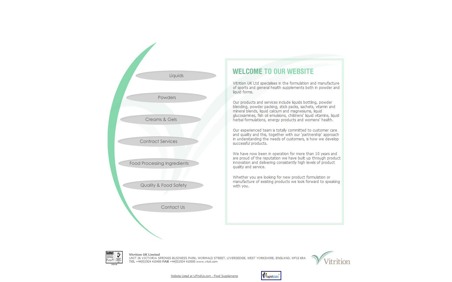 Vitrition Uk Ltd Website