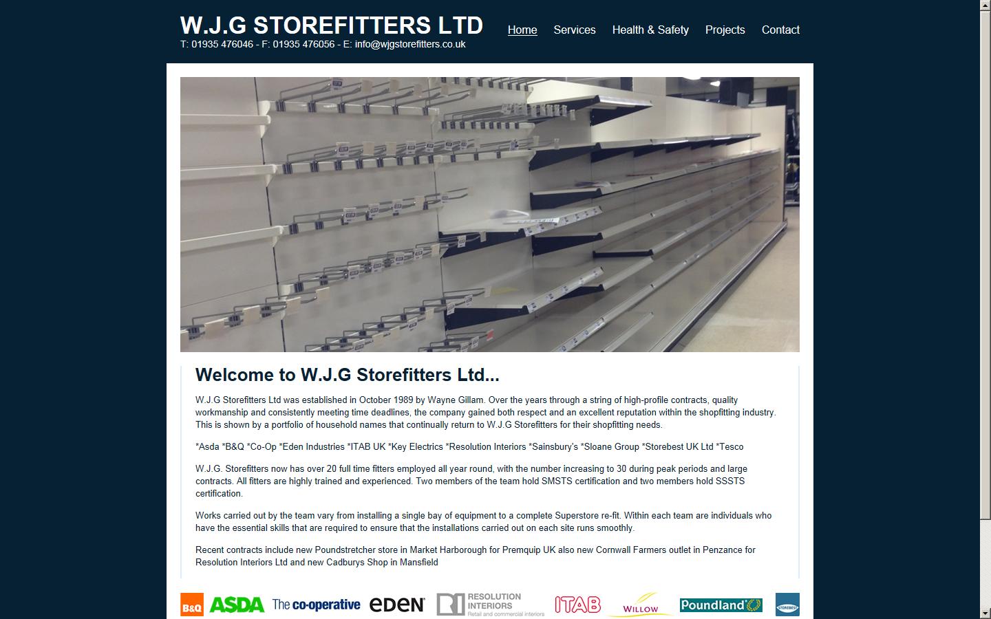 W J G Storefitters Ltd Website