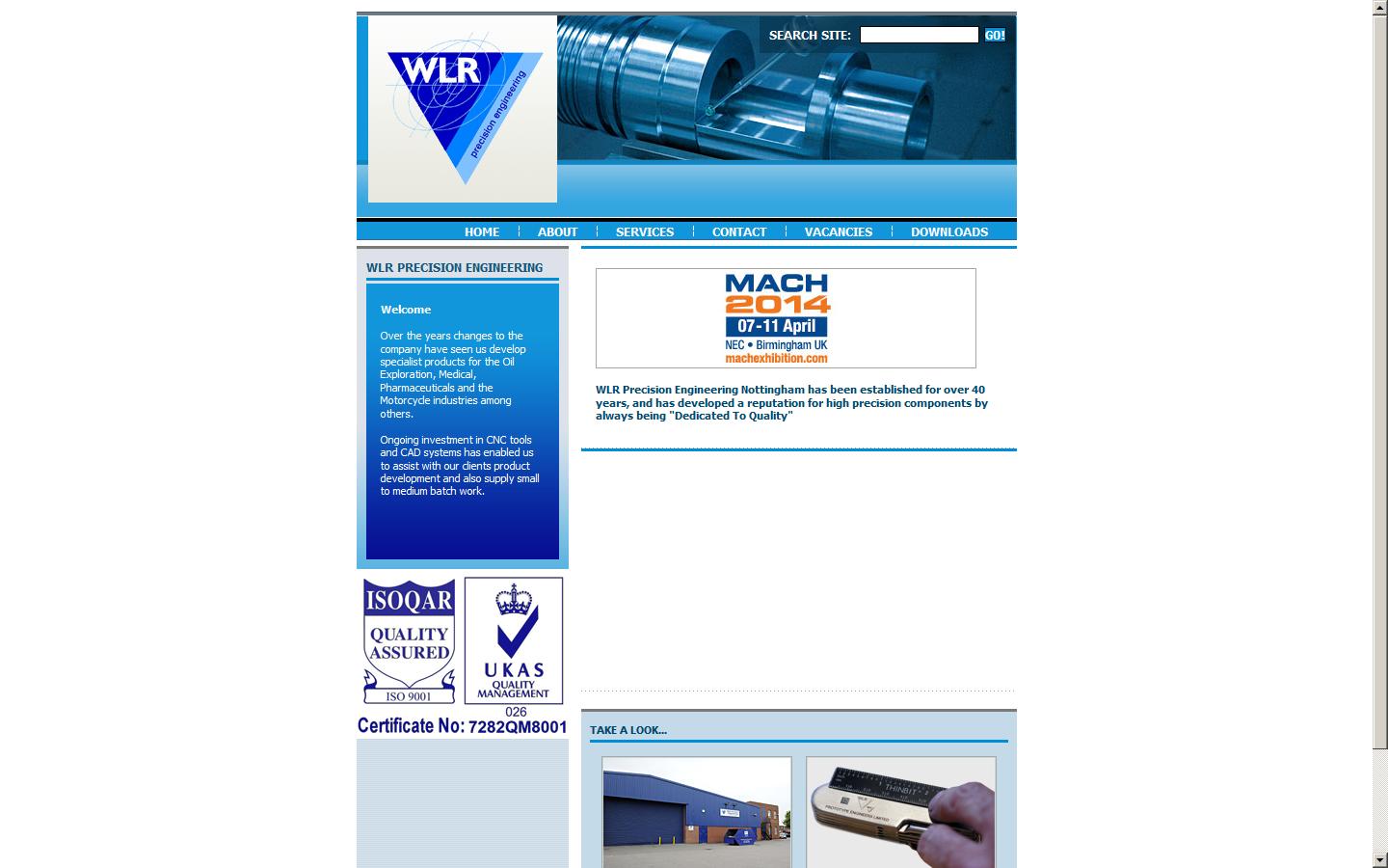 WLR Precision Engineering Website