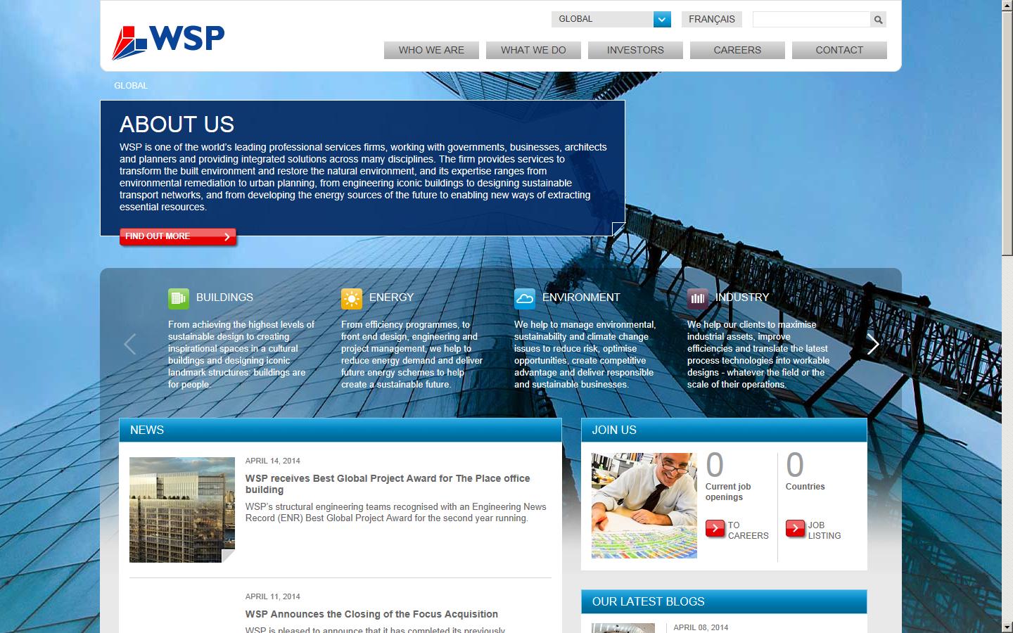 WSP Group plc Website