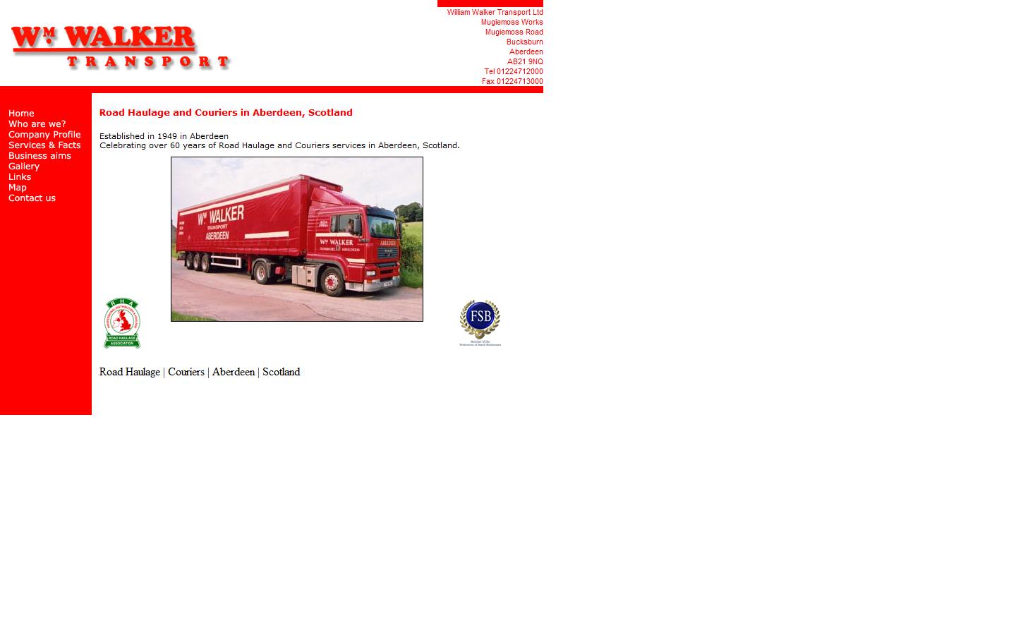 William Walker Transport Ltd Website