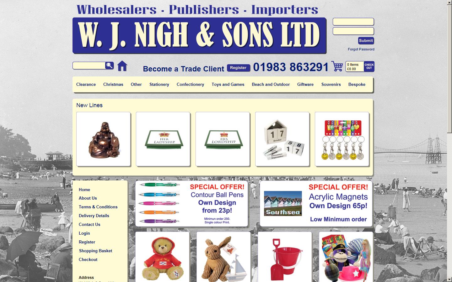 WJ Nigh & Sons Ltd Website