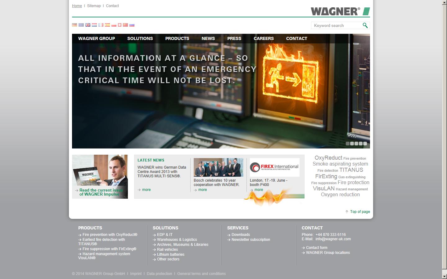 WAGNER UK Ltd Website