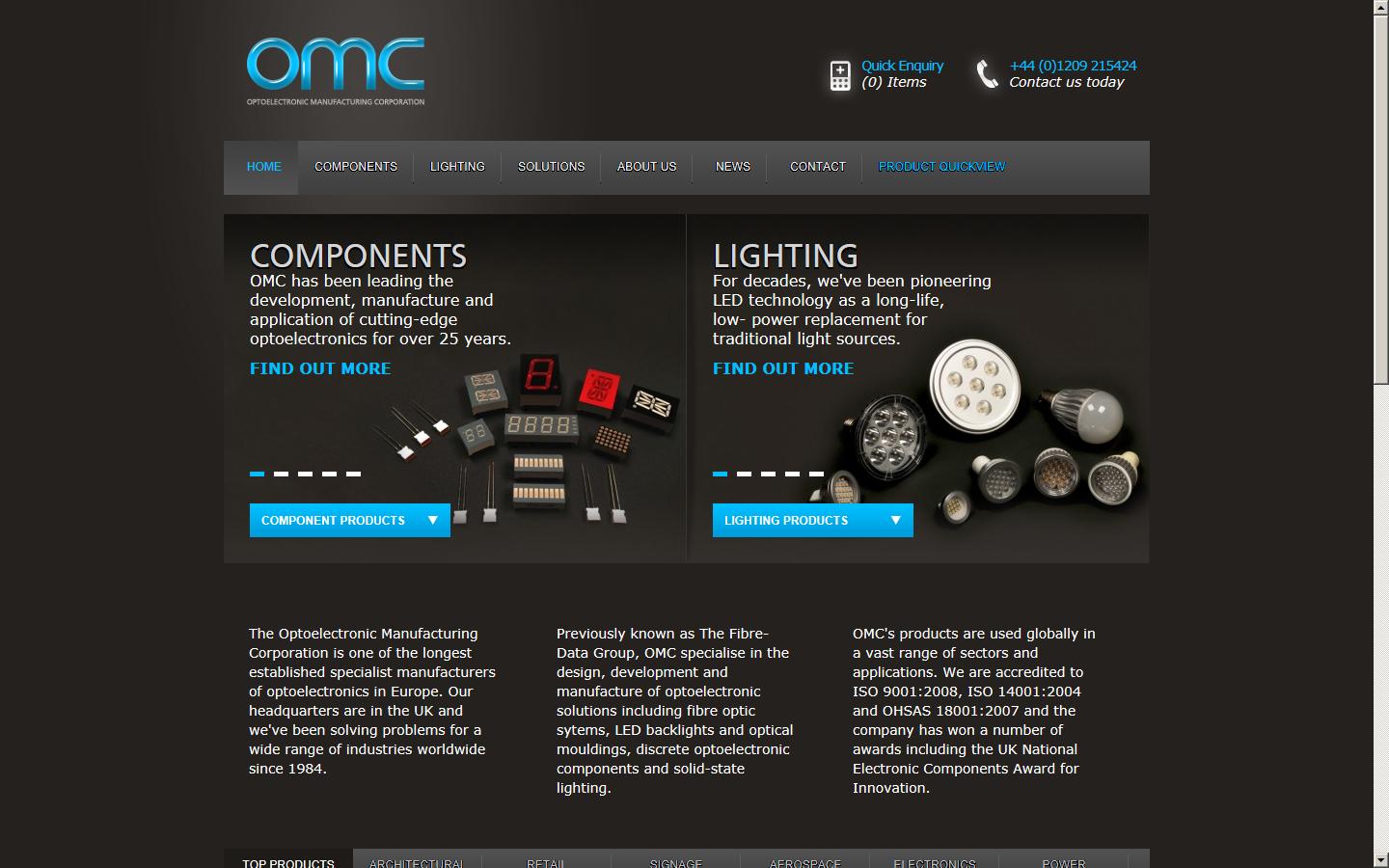 Optoelectronic Manufacturing Corporation (OMC) Website