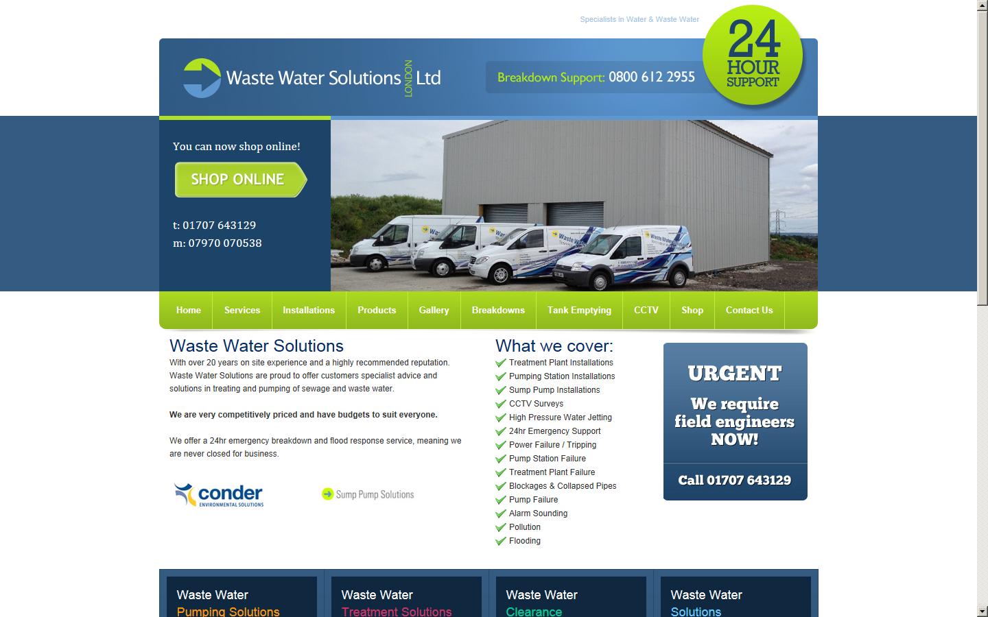 Waste Water Solutions (London) Ltd Website