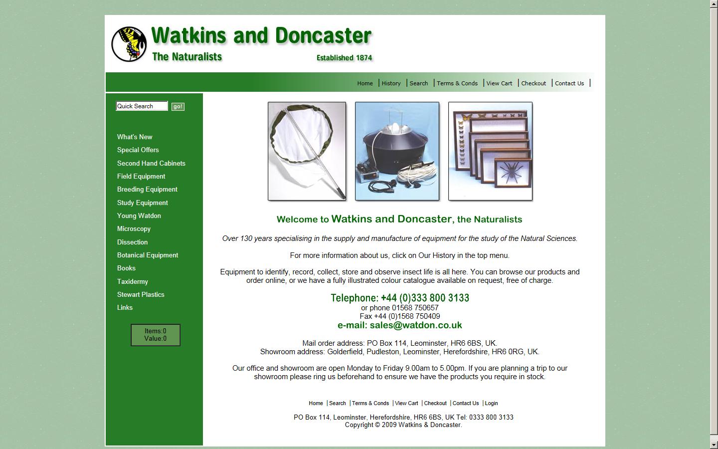 Watkins & Doncaster  Website