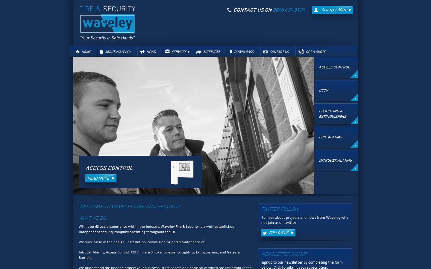 Waveley Fire & Security Ltd  Website
