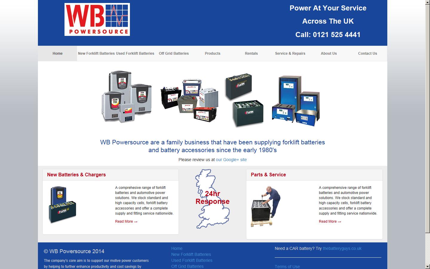 WB Powersource Ltd Website