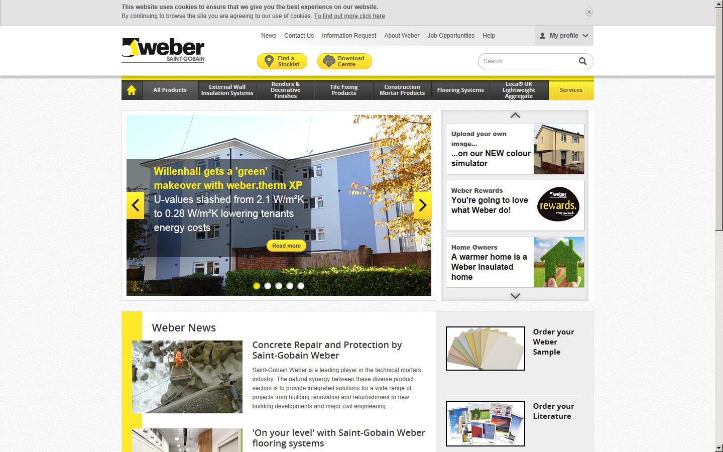 Weber Saint Gobain Website