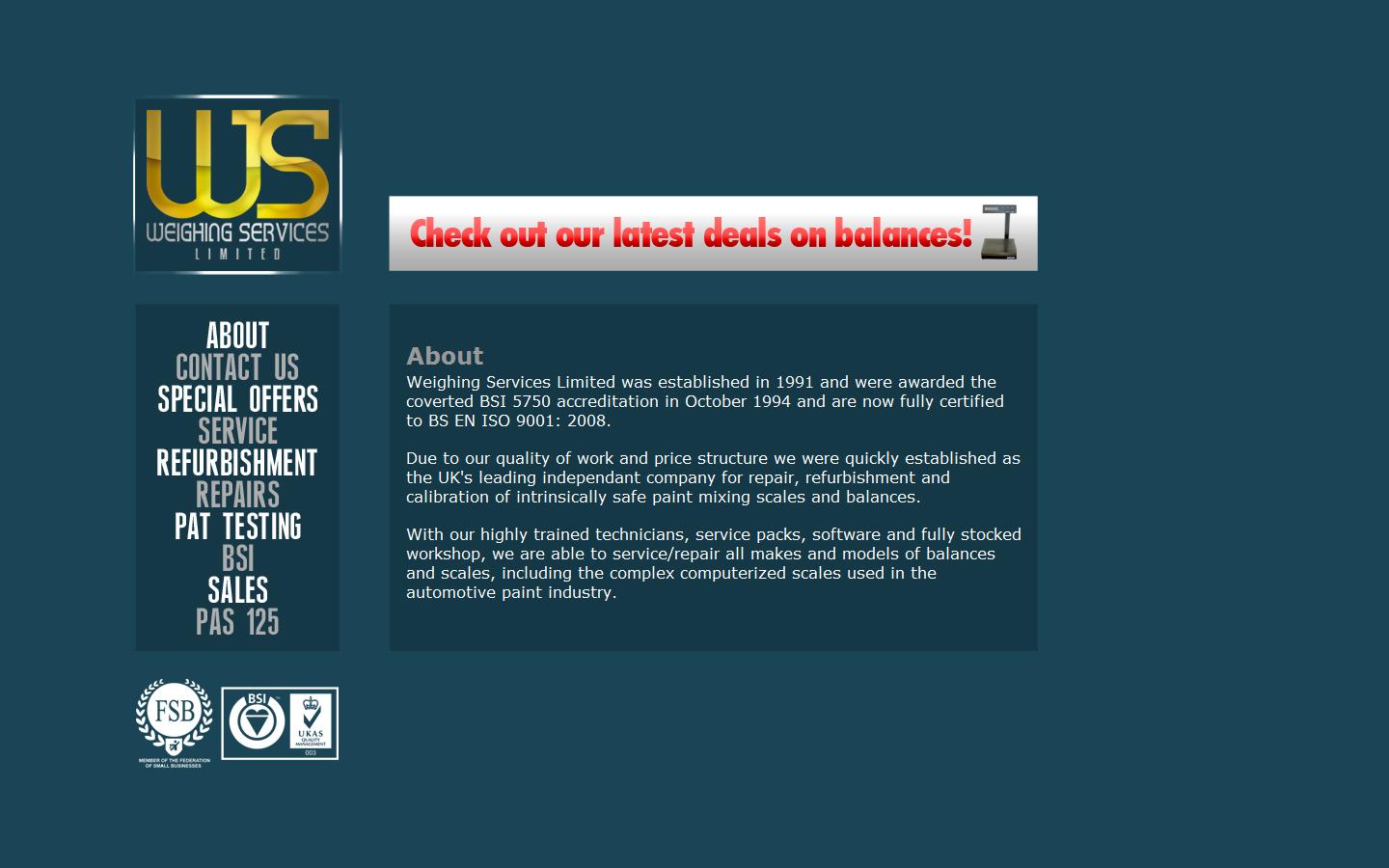 Weighing Services Ltd Website