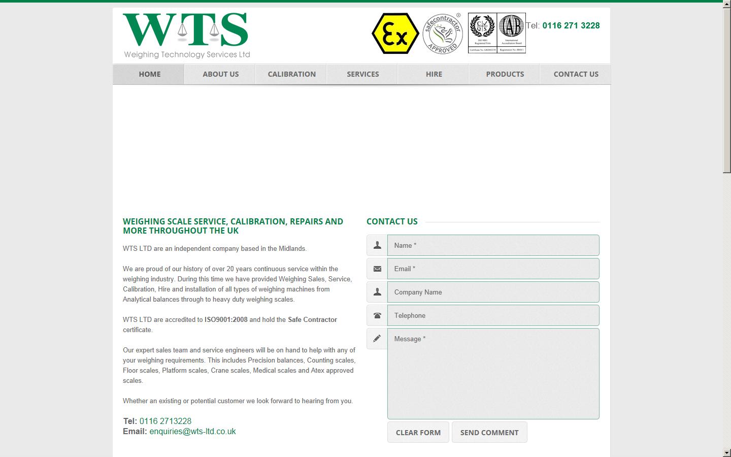 Weighing Technology Services Ltd Website