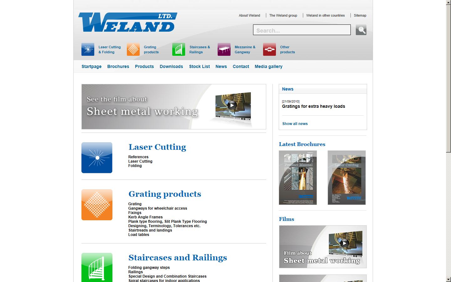 Weland Ltd Website