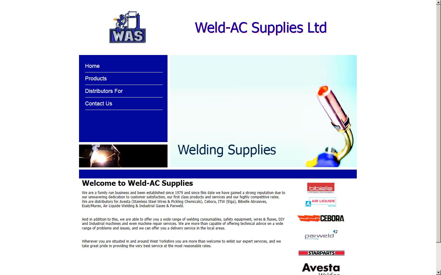 WELD-AC SUPPLIES LTD Website