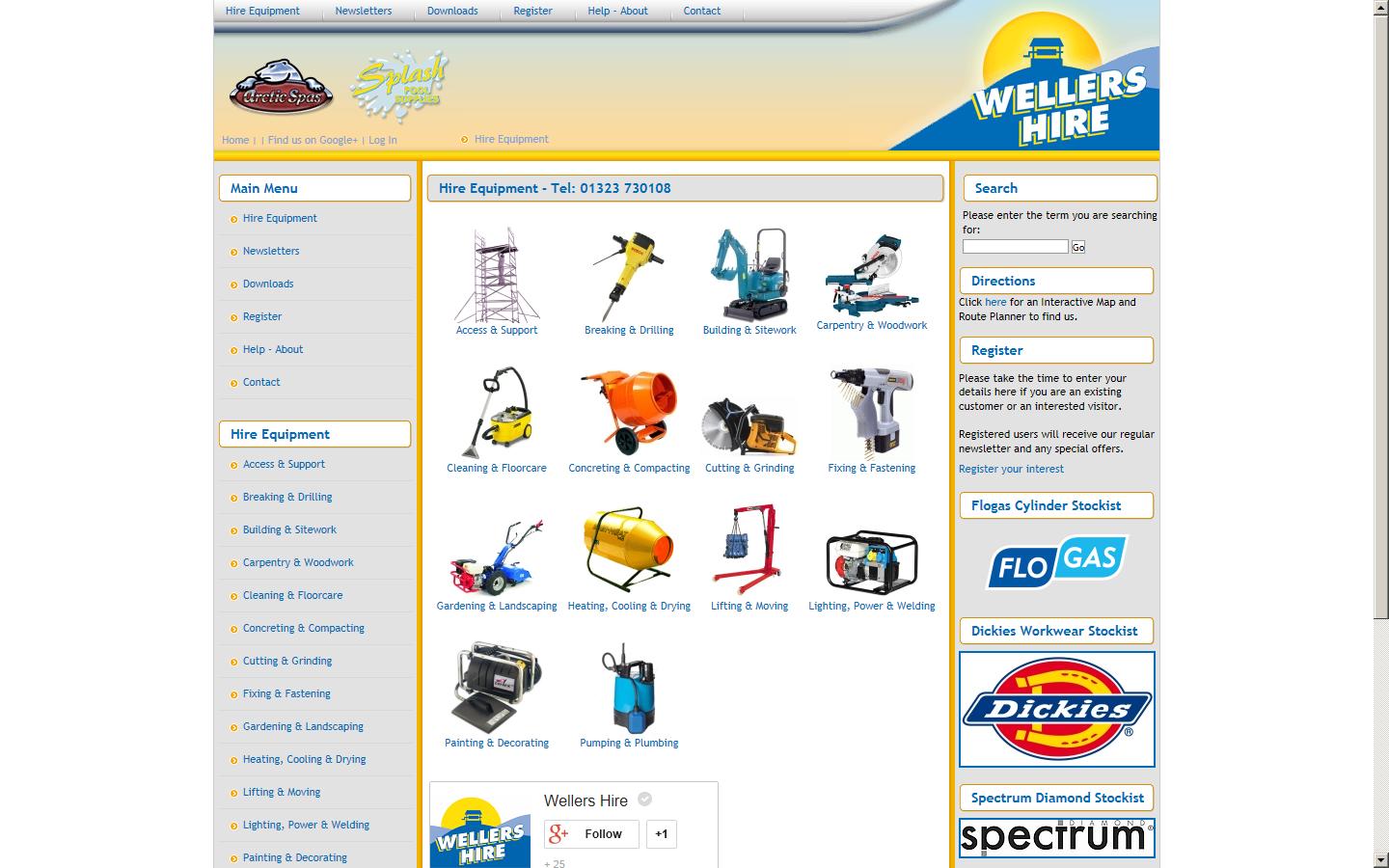 Wellers Hire Website