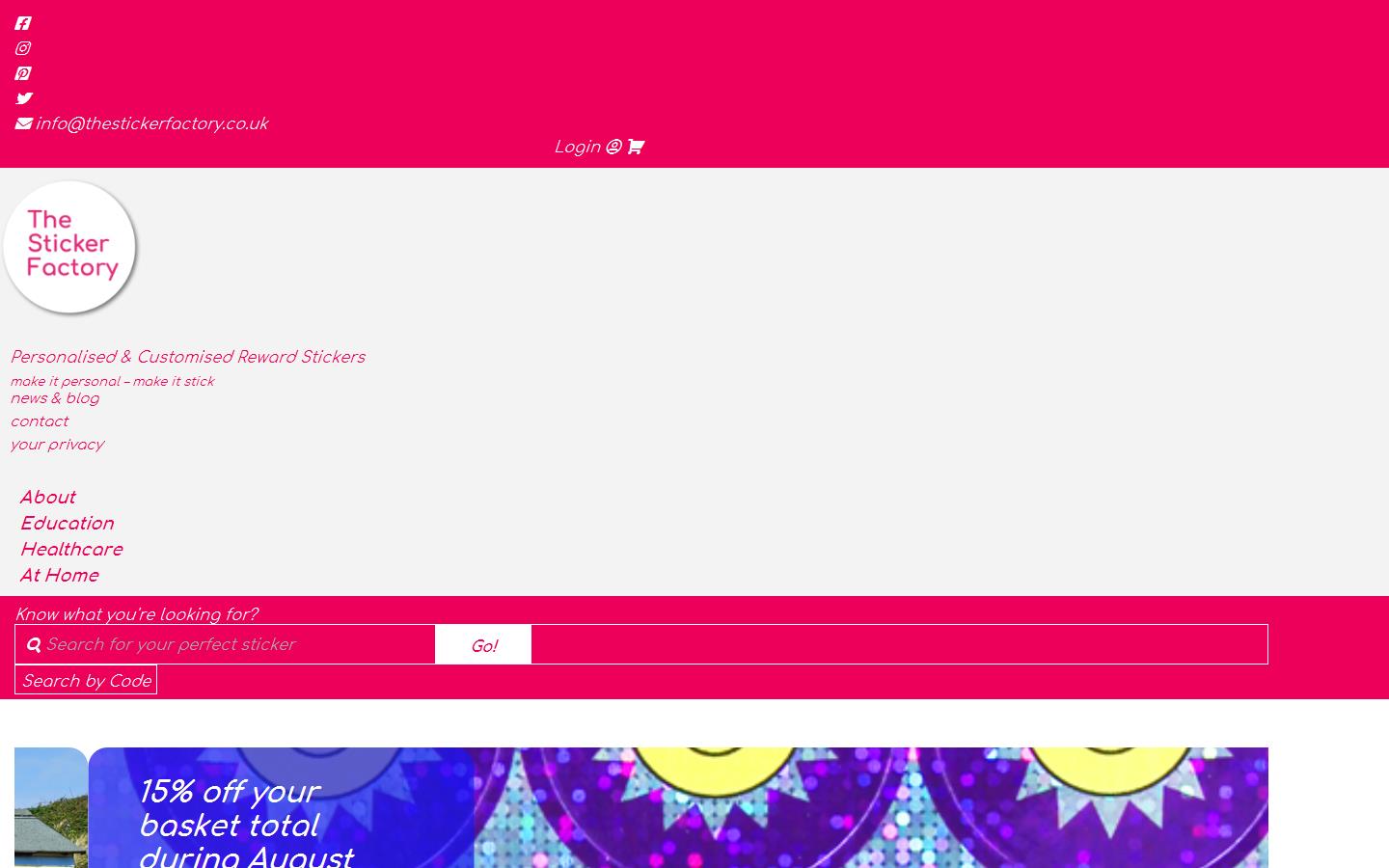 The Sticker Factory Website