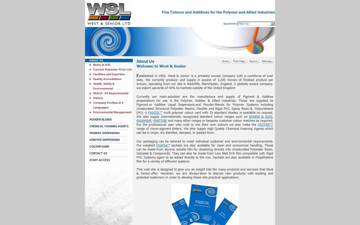 West & Senior Ltd Website