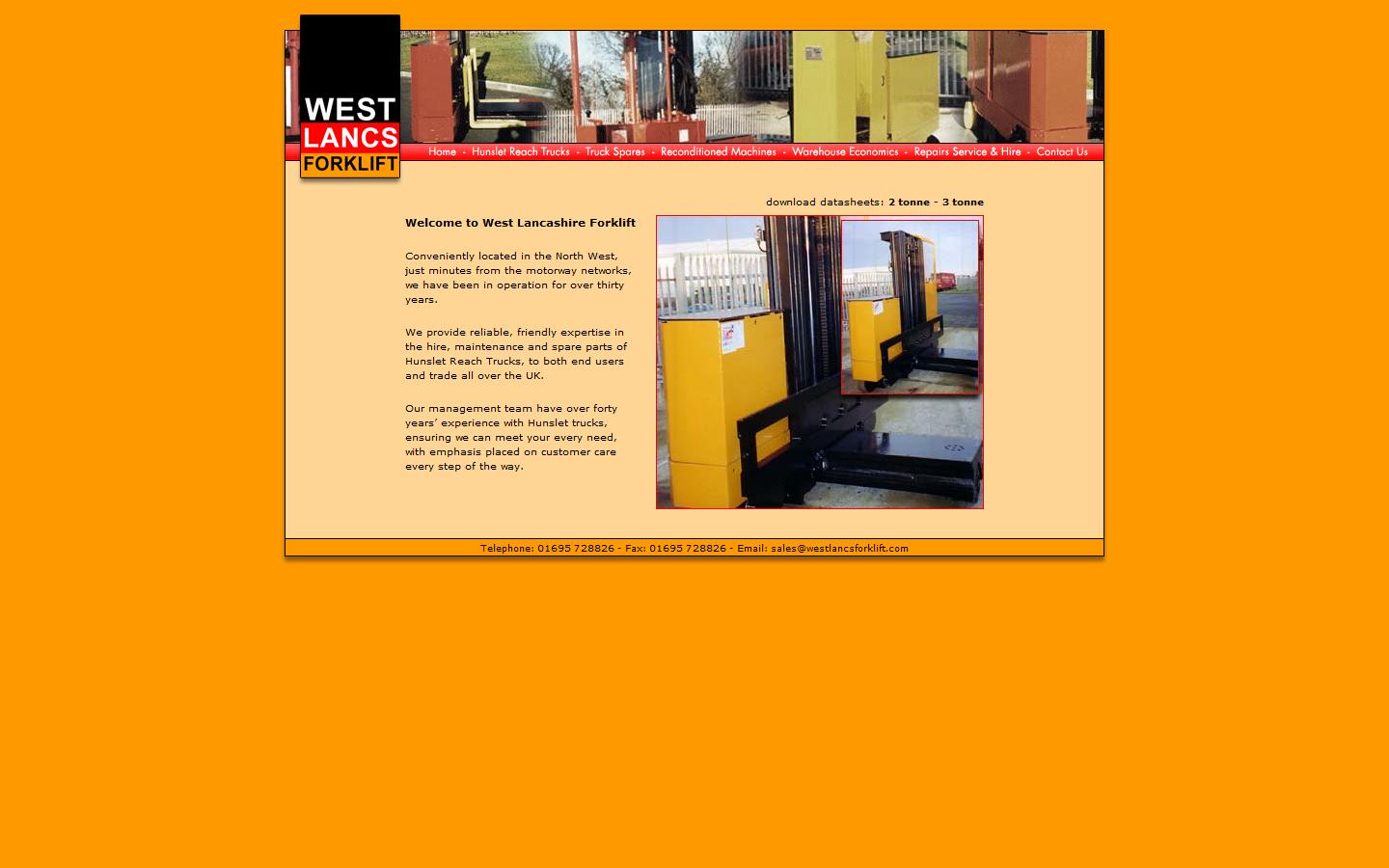 West Lancashire Forklift Co Website