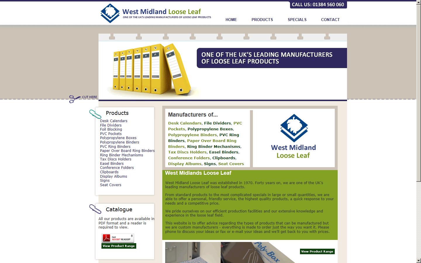 West Midland Loose Leaf Ltd Website