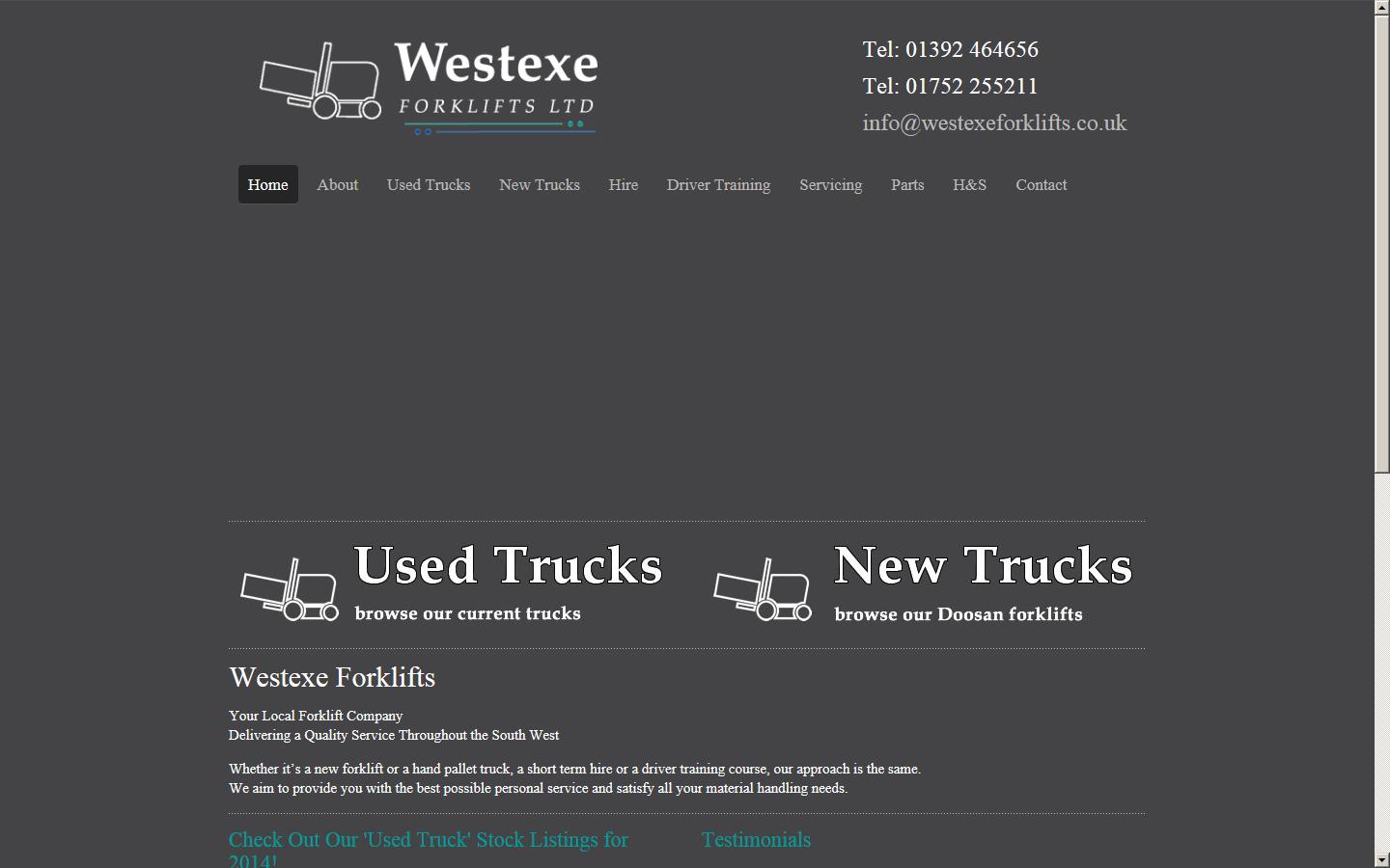 Westexe Forklifts Limited Website