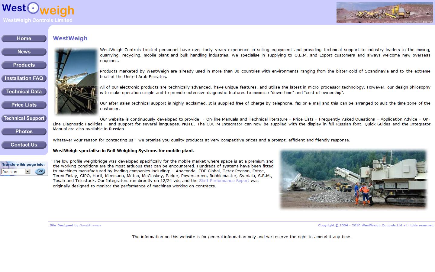 WestWeigh Controls Limited  Website