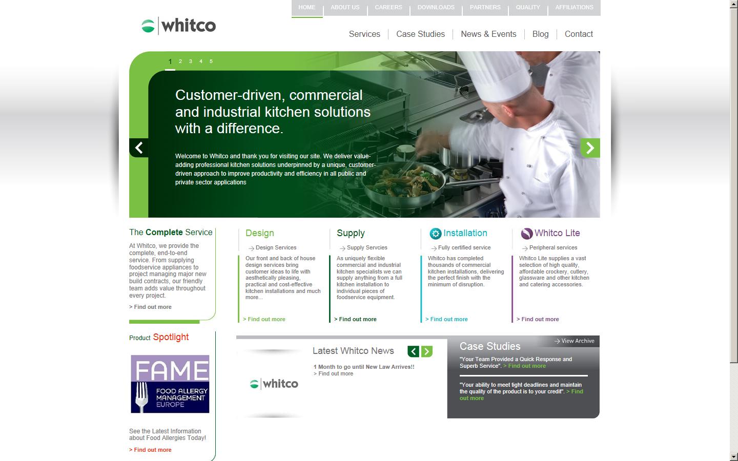 Whitco Catering and Bakery Equipment Ltd. Website
