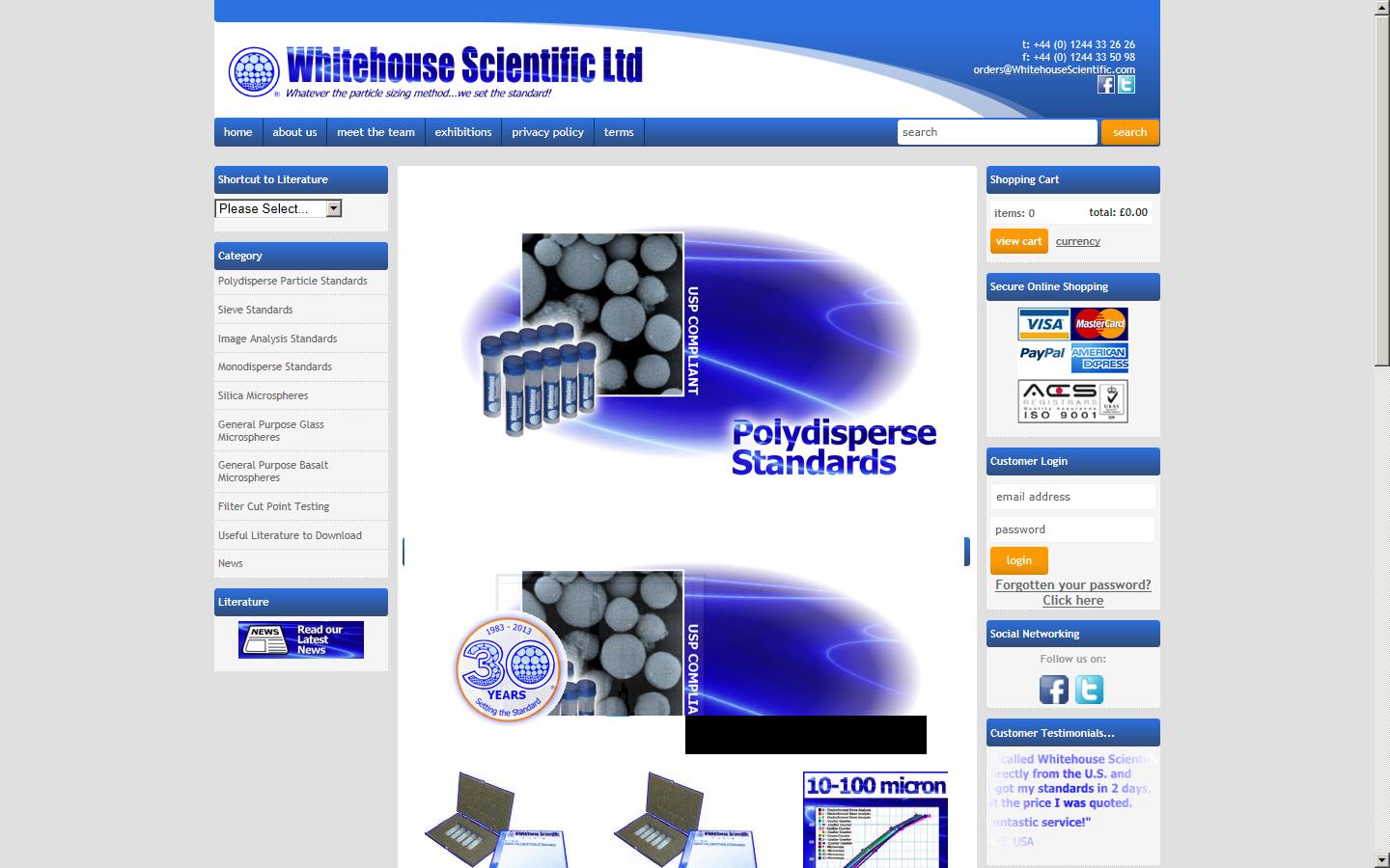 Whitehouse Scientific Ltd  Website