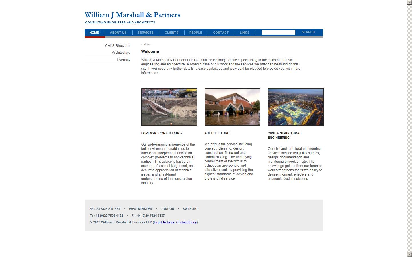 William J Marshall & Partners - London Website