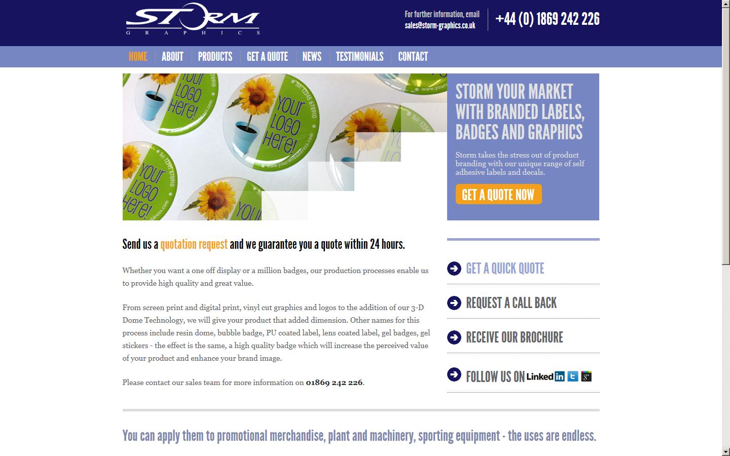 Storm graphics Website