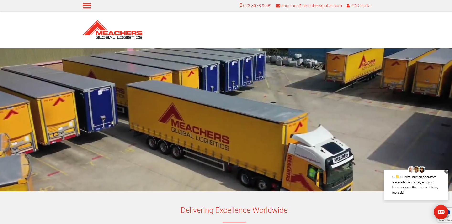 Meachers Global Logistics Website