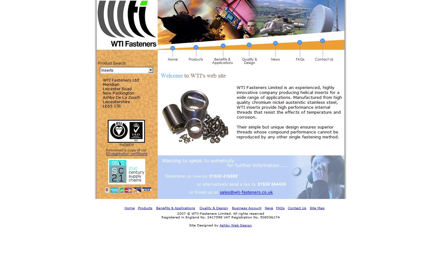 WTI Fasteners Limited Website