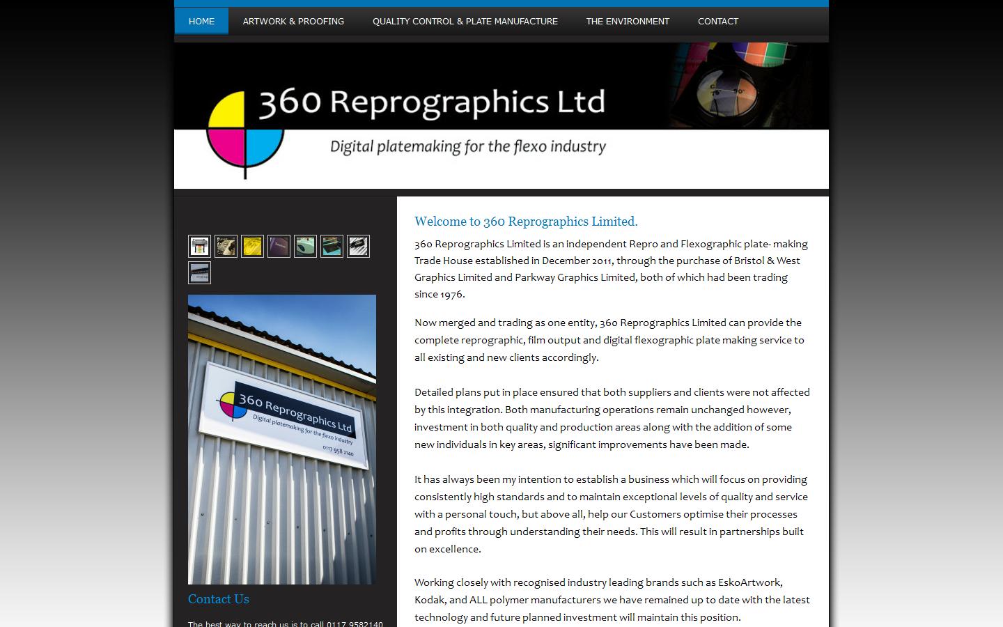 360 Reprographics Ltd Website