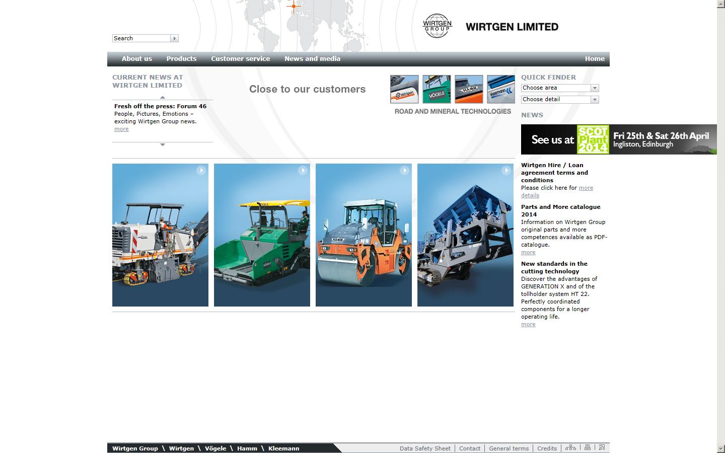 Wirtgen Limited Website