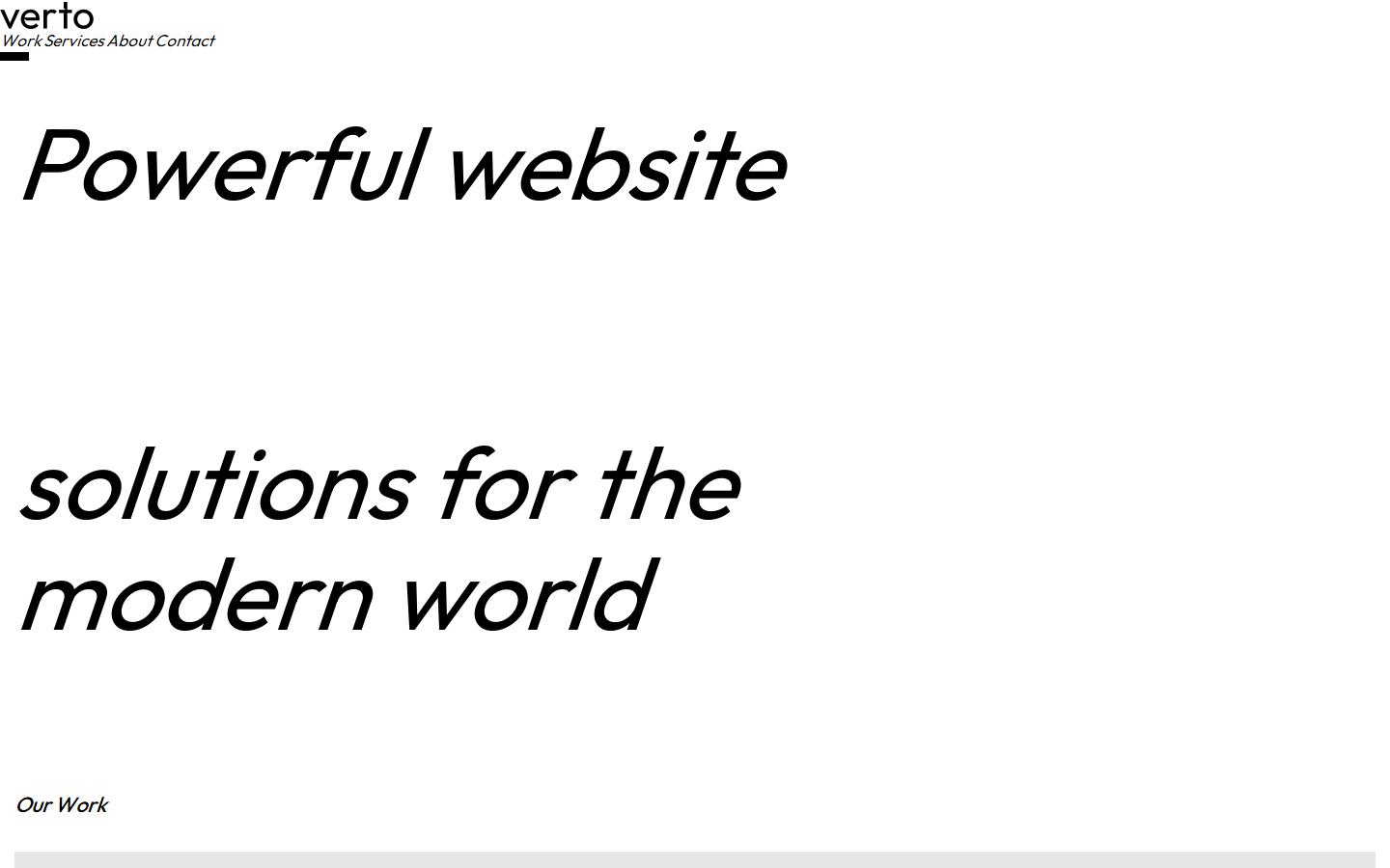 Verto UK Ltd  Website