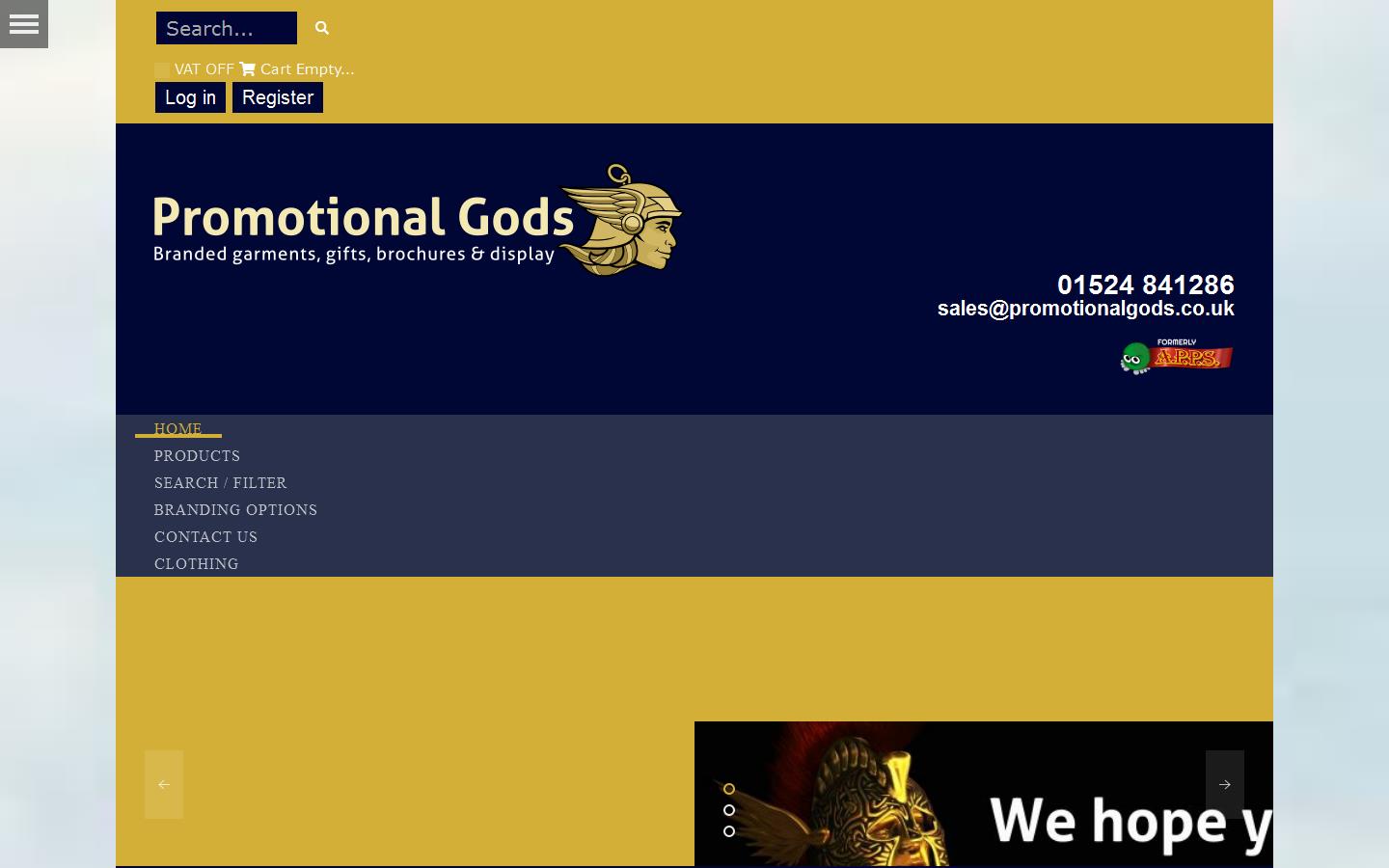 Alex Phillips Printing Services Ltd T/A Promotional Gods Website