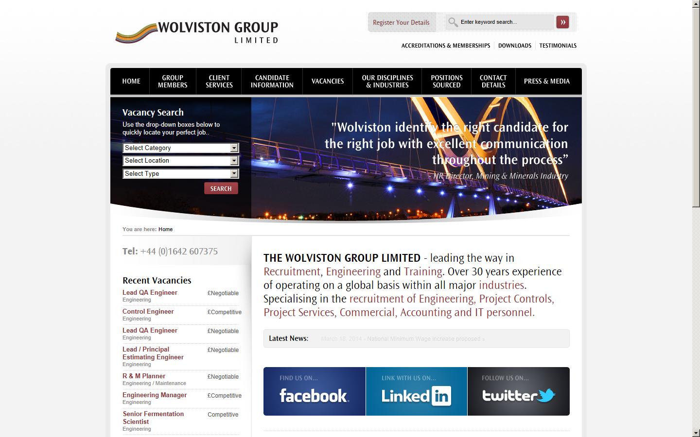 Wolviston Group Limited Website
