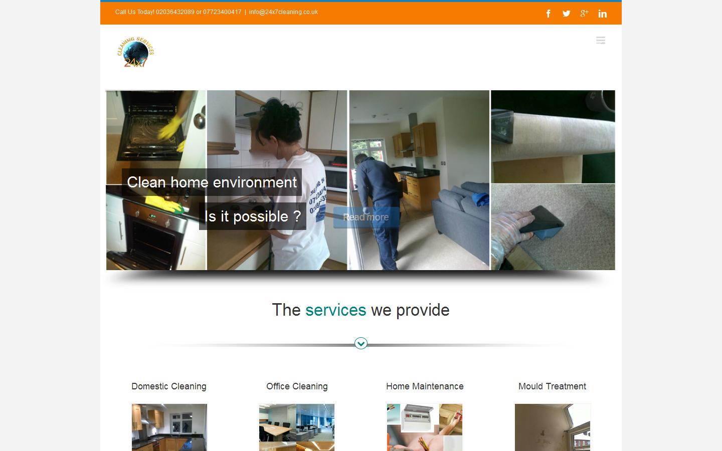 Cleaning 24x7 Website
