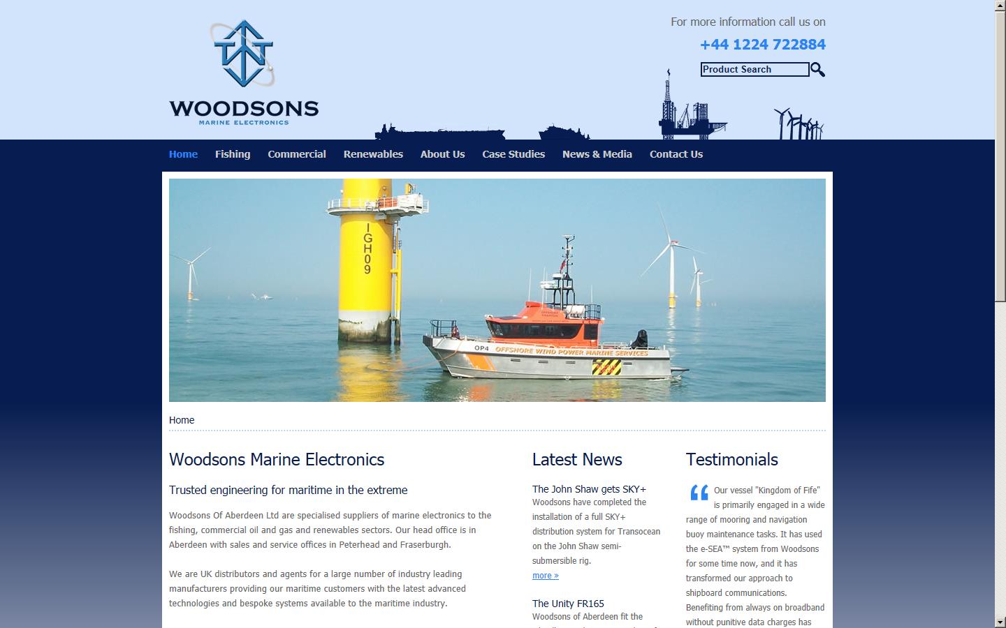 Woodsons of Aberdeen Ltd. Website